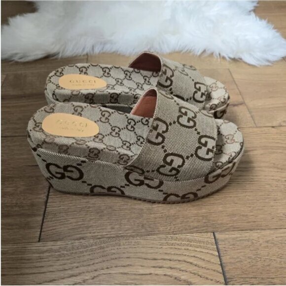 Gucci GG wedges clog, mules, sandals New - Picture 5 of 6
